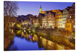 Alubild Tübingen am Abend