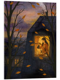 Acrylglasbild Novemberabend in der Stadt