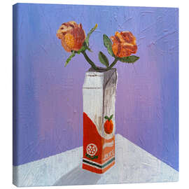 Leinwandbild Orange Rosen