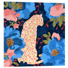Acrylglasbild Botanischer Leopard