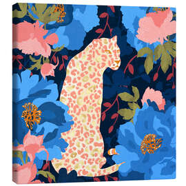 Leinwandbild Botanischer Leopard - SpaceFrog Designs