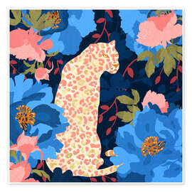 Wandbild Botanischer Leopard - SpaceFrog Designs