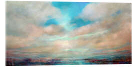 Acrylglasbild An hellen Tagen - Sonnenuntergang über weitem Land - Annette Schmucker