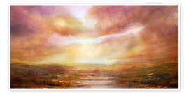 Poster Weites, weites Land im Sonnenlicht