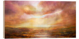 Holzbild Weites, weites Land im Sonnenlicht