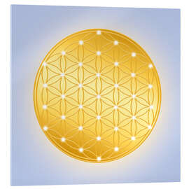 Acrylglasbild Blume des Lebens - Serie Golden Spirit Light