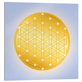 Gallery Print Blume des Lebens - Serie Golden Spirit Light