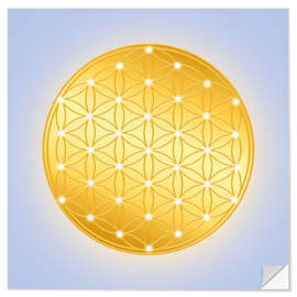Wandsticker Blume des Lebens - Serie Golden Spirit Light