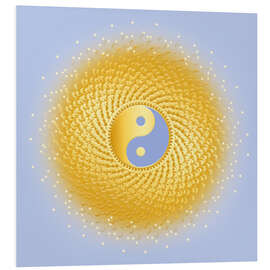 Hartschaumbild Yin und Yang - Serie Golden Spirit Light