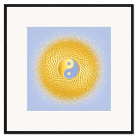 Gerahmter Kunstdruck Yin und Yang - Serie Golden Spirit Light