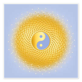 Poster Yin und Yang - Serie Golden Spirit Light