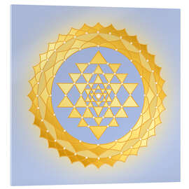 Acrylglasbild Shri Yantra - Serie Golden Spirit Light
