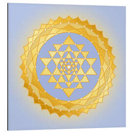 Alubild Shri Yantra - Serie Golden Spirit Light