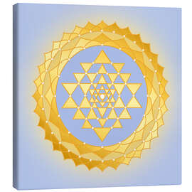 Leinwandbild Shri Yantra - Serie Golden Spirit Light