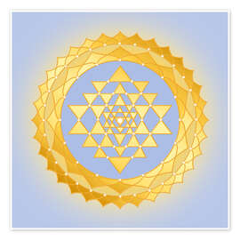 Poster Shri Yantra - Serie Golden Spirit Light