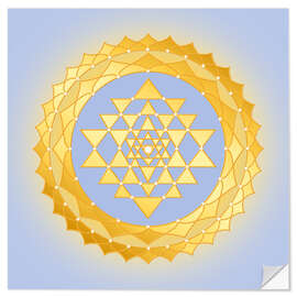 Wandsticker Shri Yantra - Serie Golden Spirit Light