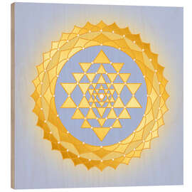 Holzbild Shri Yantra - Serie Golden Spirit Light
