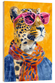 Holzbild Cheetah Chic