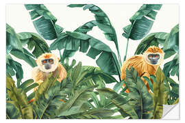 Wandsticker Tropisches Dschungel-Affenabenteuer