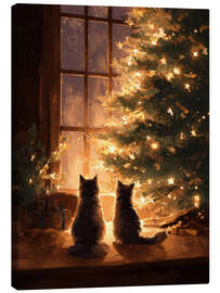 Leinwandbild Zuhause im Lichterglanz