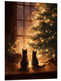 Hartschaumbild Zuhause im Lichterglanz