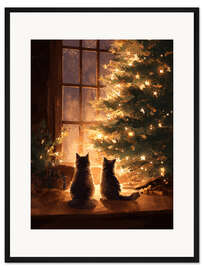 Gerahmter Kunstdruck Zuhause im Lichterglanz - artill