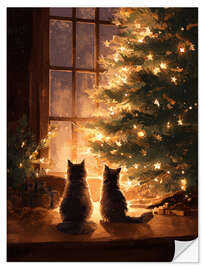 Wandsticker Zuhause im Lichterglanz