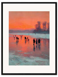 Gerahmter Kunstdruck Abendlicht