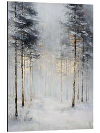 Alubild Stiller Winterwald