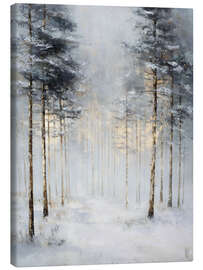 Leinwandbild Stiller Winterwald