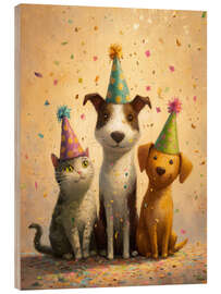 Stampa su legno Friends for life