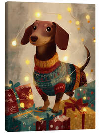 Leinwandbild Glücklicher Hund