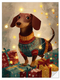 Wandsticker Glücklicher Hund