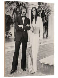 Holzbild Sonny und Cher