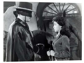 Acrylglasbild Zorro, Guy Williams, Annette Funicello