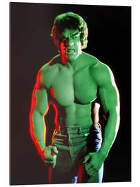 Tableau en verre acrylique The Incredible Hulk, Lou Ferrigno, 1978-82