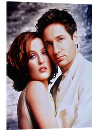 Acrylglasbild The X-Files, Gillian Anderson, David Duchovny, 1996