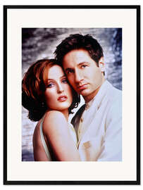 Gerahmter Kunstdruck The X-Files, Gillian Anderson, David Duchovny, 1996