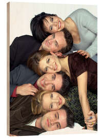 Holzbild Friends, die komplette Besetzung