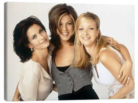 Leinwandbild Friends - Courteney Cox, Jennifer Aniston, Lisa Kudrow