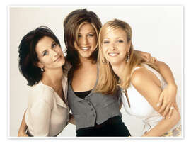 Wandbild Friends - Courteney Cox, Jennifer Aniston, Lisa Kudrow