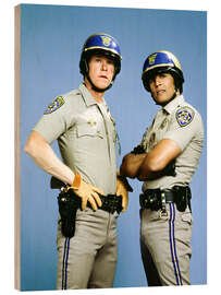 Stampa su legno Chips, Larry Wilcox, Erik Estrada
