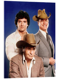 Acrylglas print Dallas - Patrick Duffy, Jim Davis, Larry Hagman