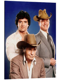 Aluminiumsbilde Dallas - Patrick Duffy, Jim Davis, Larry Hagman