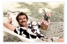 Wandbild Magnum P.I., Tom Selleck, 1980-88