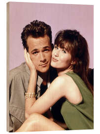 Stampa su legno Luke Perry &amp; Shannen Doherty