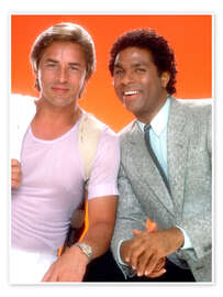 Wandbild Miami Vice - Don Johnson, Philip Michael Thomas, 1984