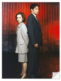 Wandsticker The X-Files - Gillian Anderson, David Duchovny, 1997