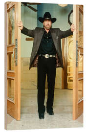 Holzbild Chuck Norris in "Walker, Texas Ranger"