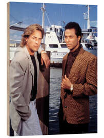 Stampa su legno Miami Vice - Don Johnson, Philip Michael Thomas, 1984-89